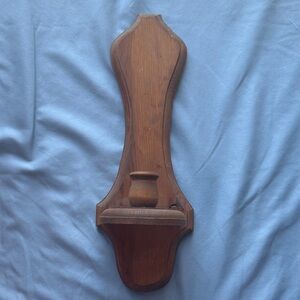 Wooden Wall Candle Sconce - Brown